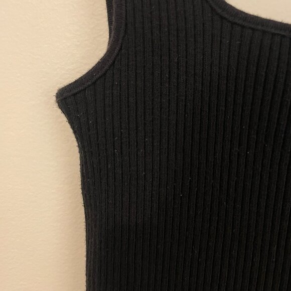 Vince Ribbed Square Neck Tank in Black, Size S, Good Condition - Picture 6 of 9